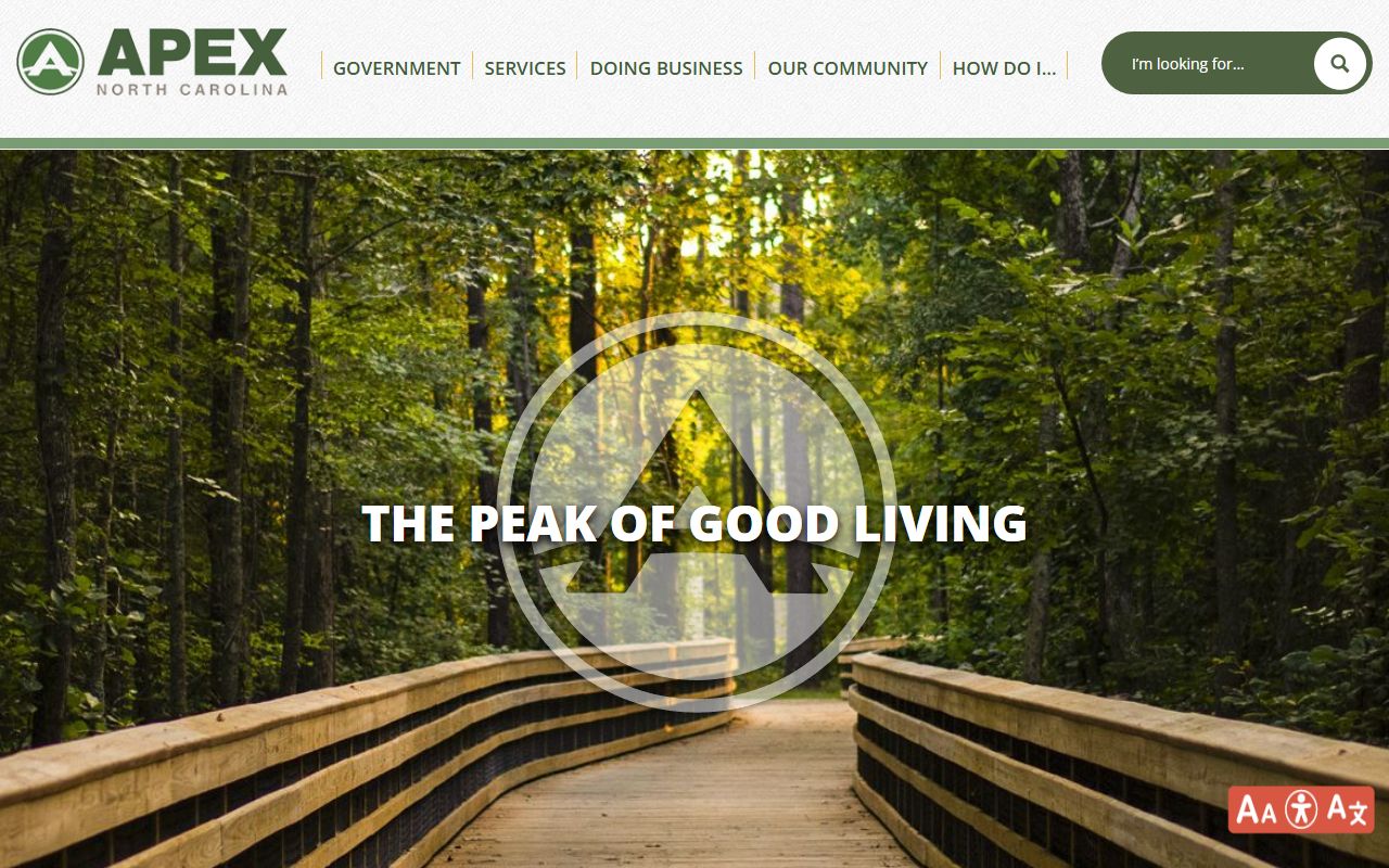 Town of Apex website for traffic court record information