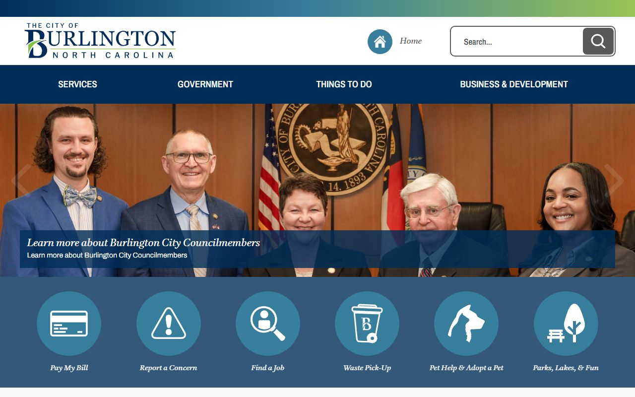 City of Burlington website for traffic court record information