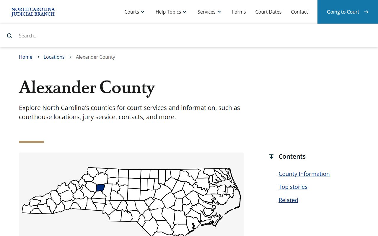 Alexander County traffic court records