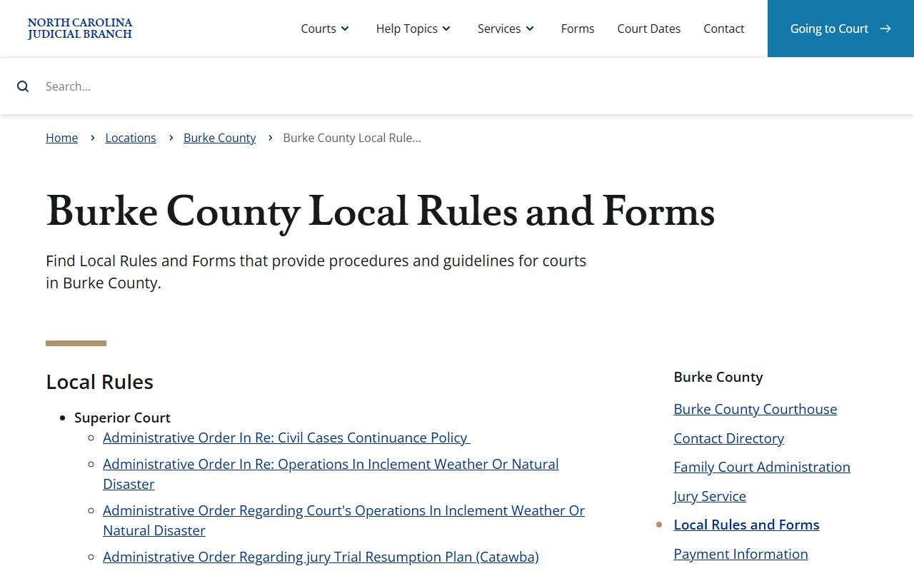 Burke County traffic court records