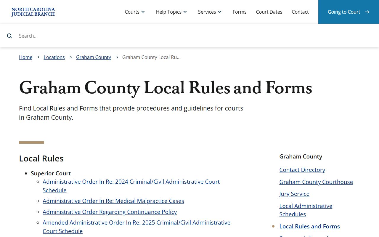 Graham County traffic court records