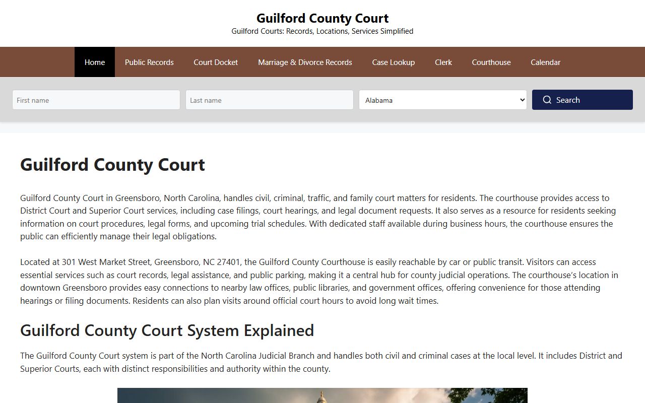Guilford County traffic court records
