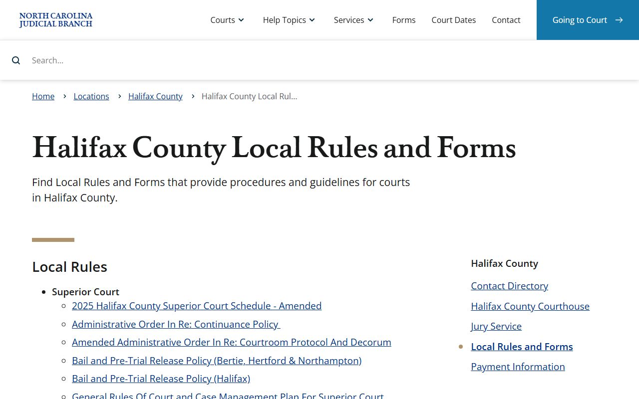 Halifax County traffic court records