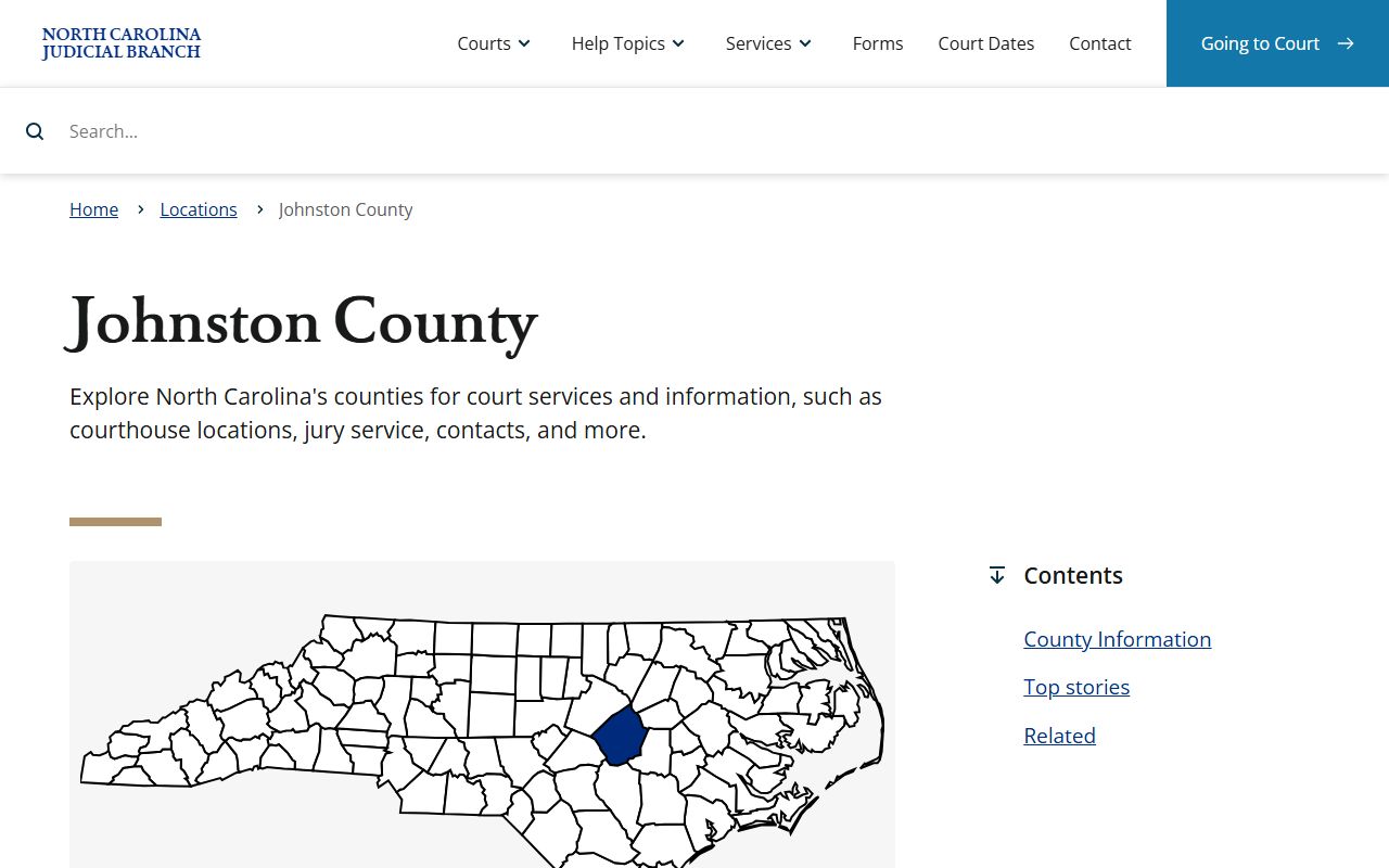 Johnston County Clerk of Superior Court for traffic court records