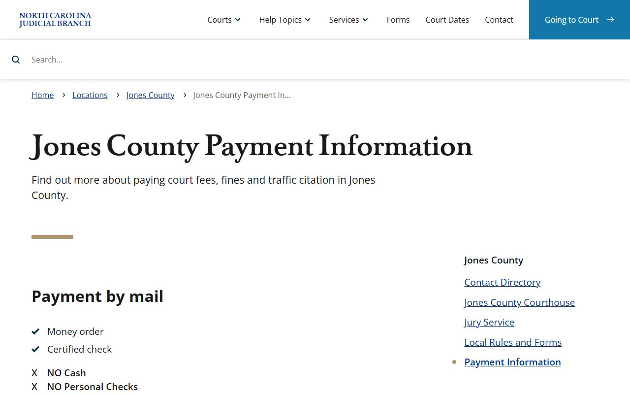 Jones County traffic ticket payment information