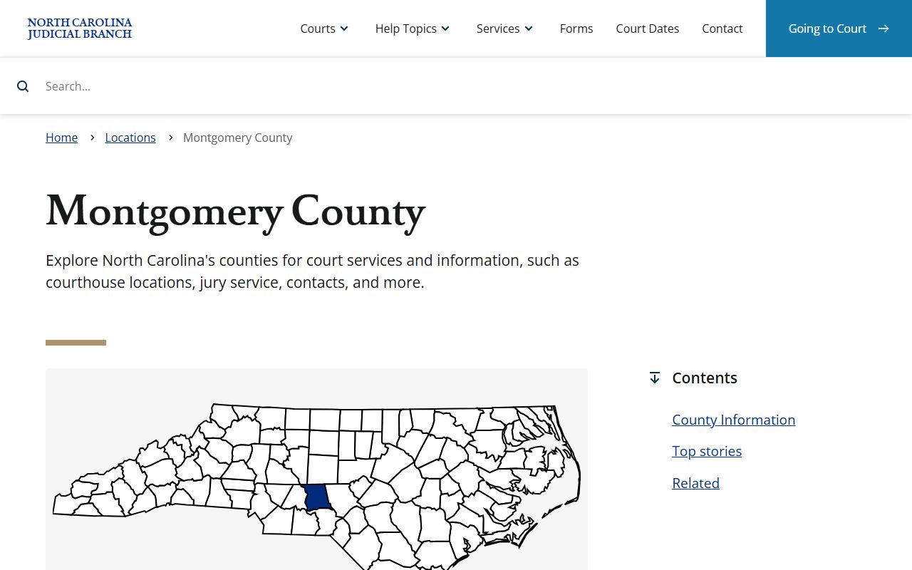 Montgomery County Clerk of Superior Court for traffic records