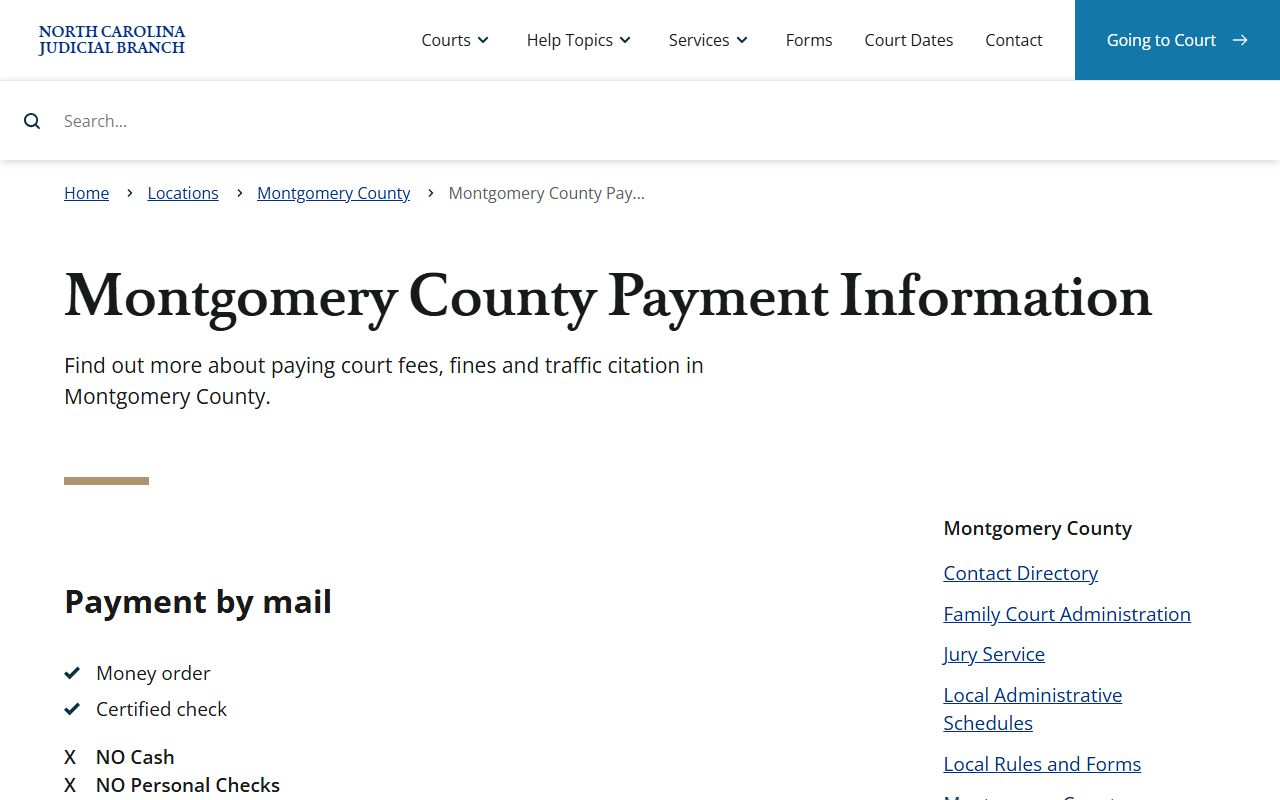 Montgomery County traffic ticket payment details