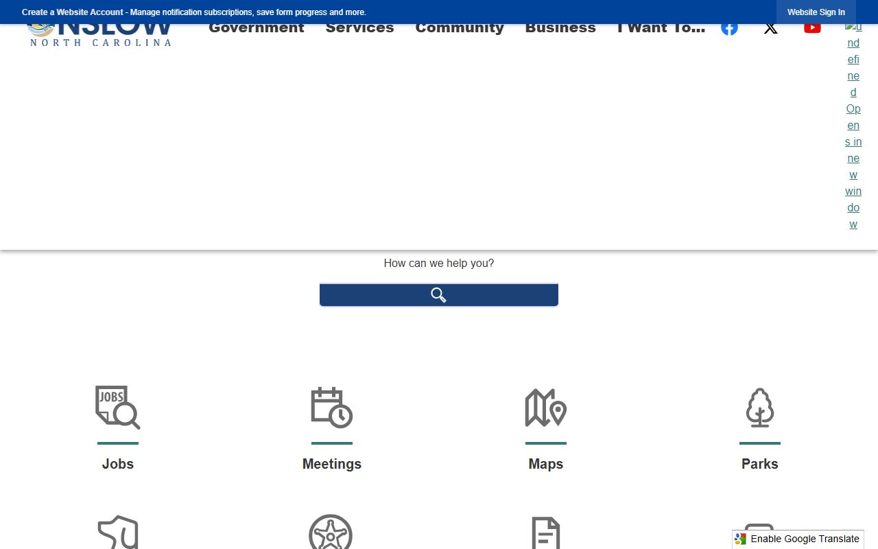 Onslow County government website