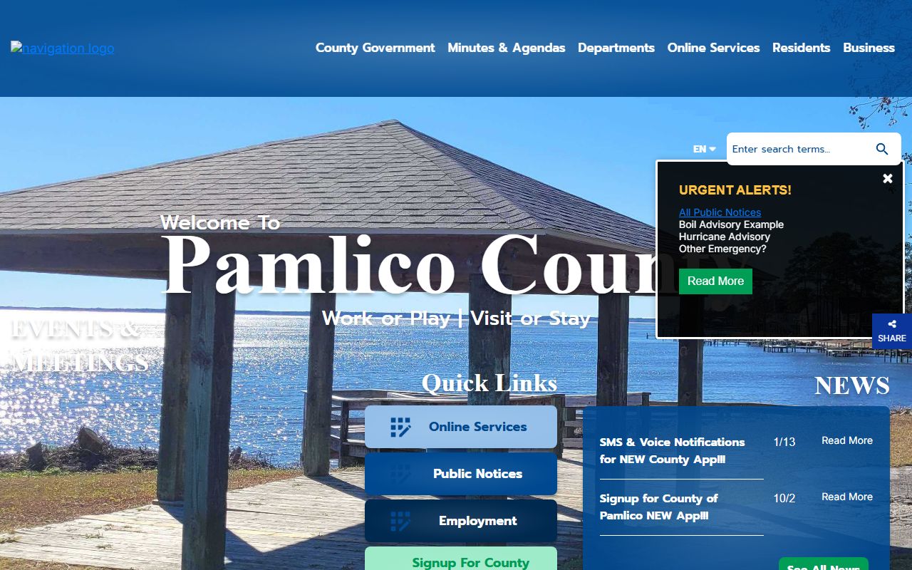 Pamlico County government website