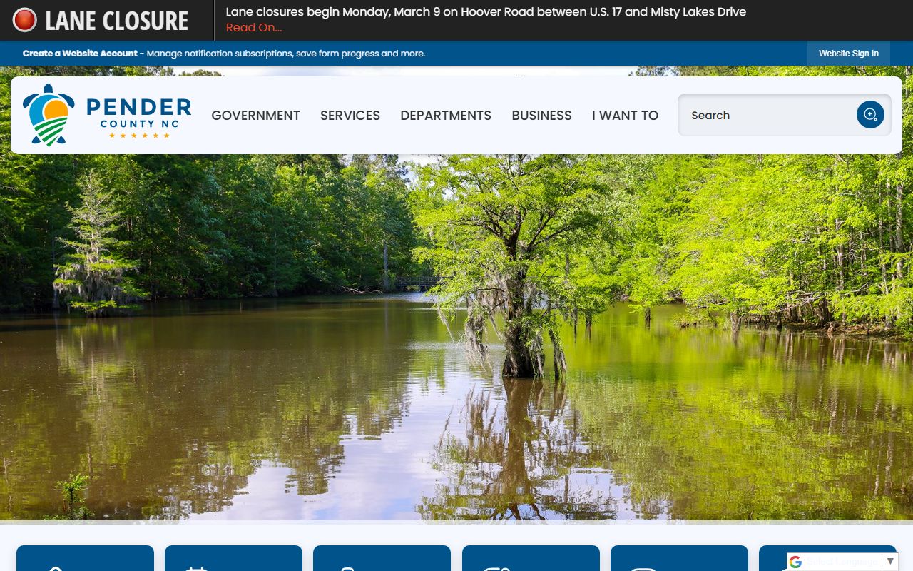 Pender County government website