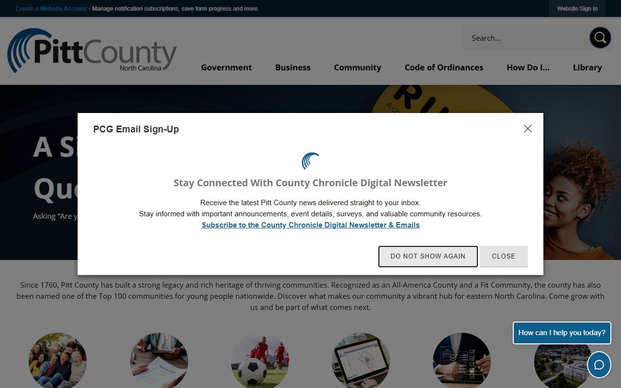 Pitt County government website