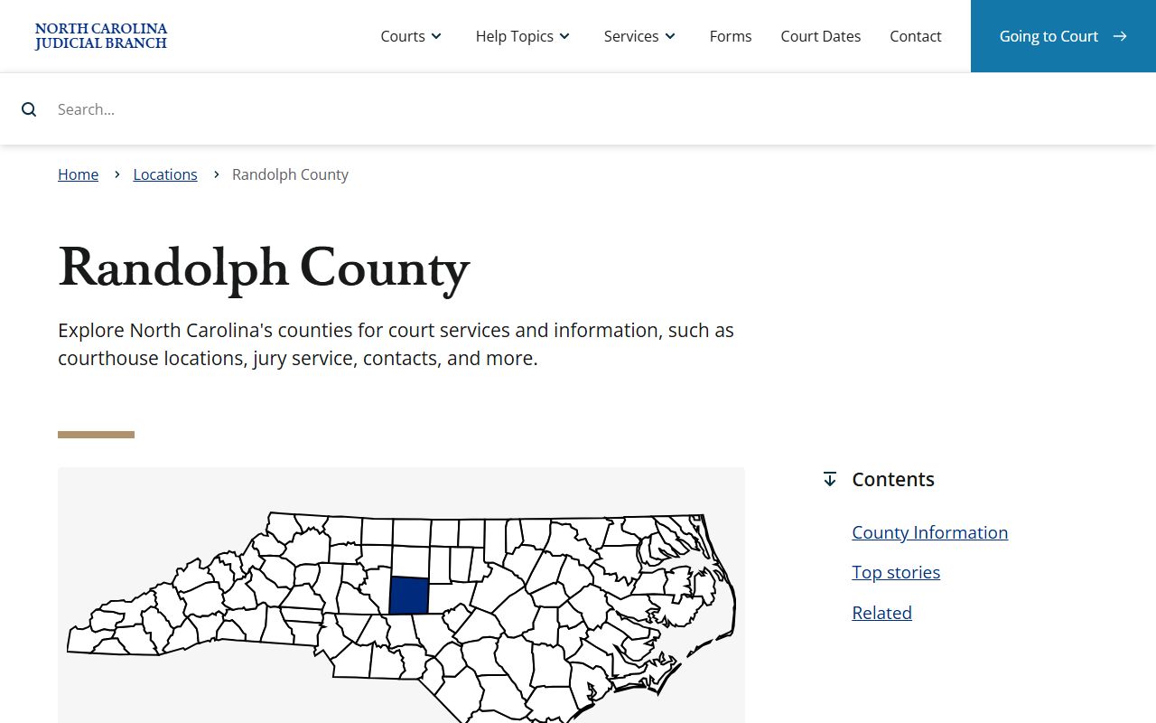 Randolph County Clerk of Superior Court for traffic records