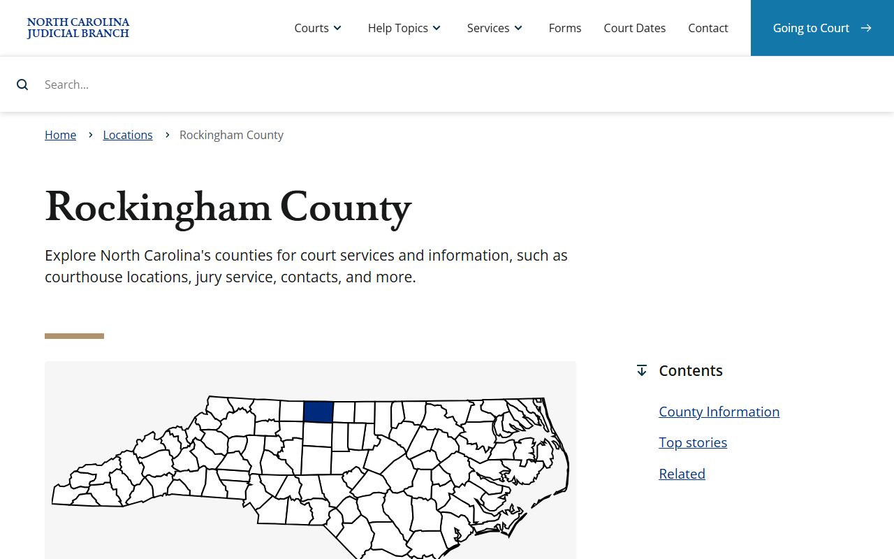 Rockingham County Clerk of Superior Court for traffic court records