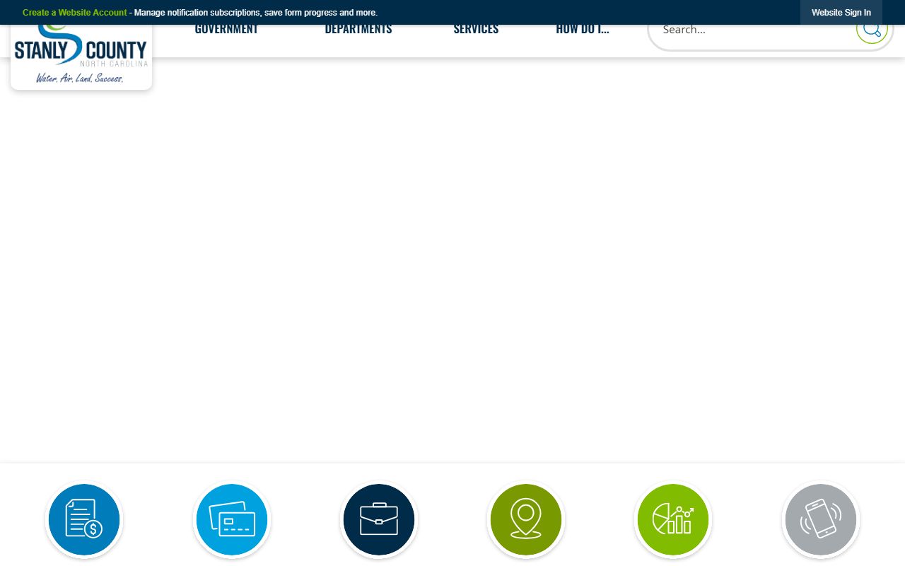 Stanly County government website for traffic court records