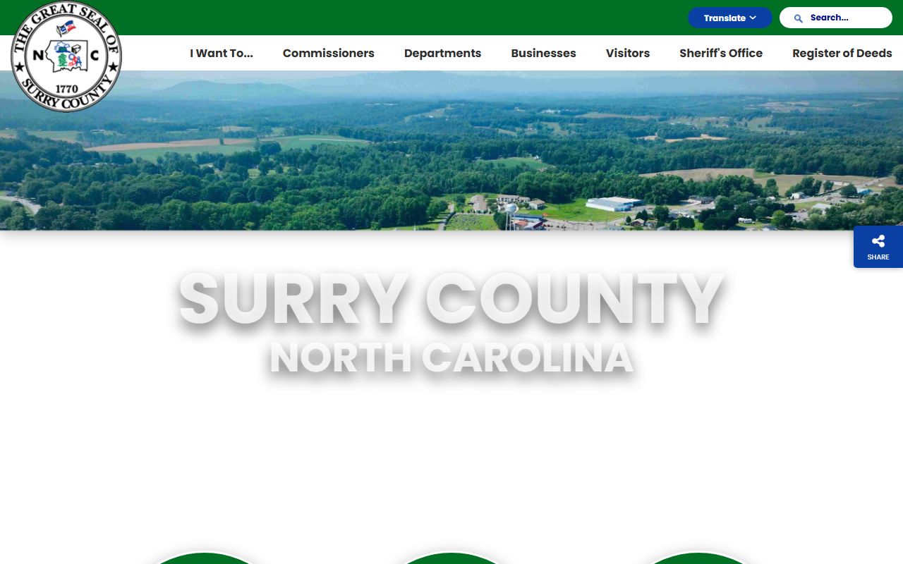Surry County government website for traffic court records