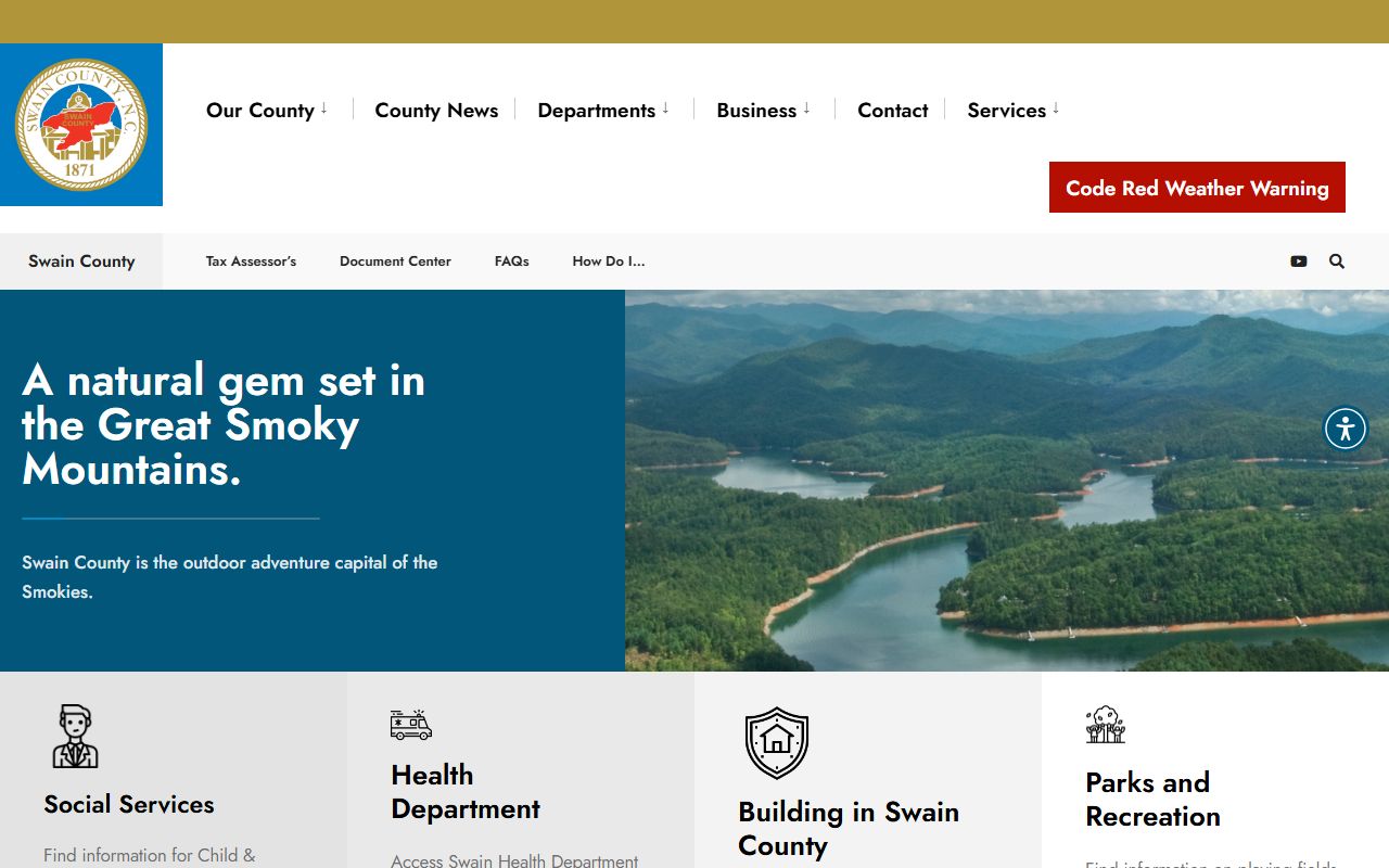 Swain County government website for traffic court records