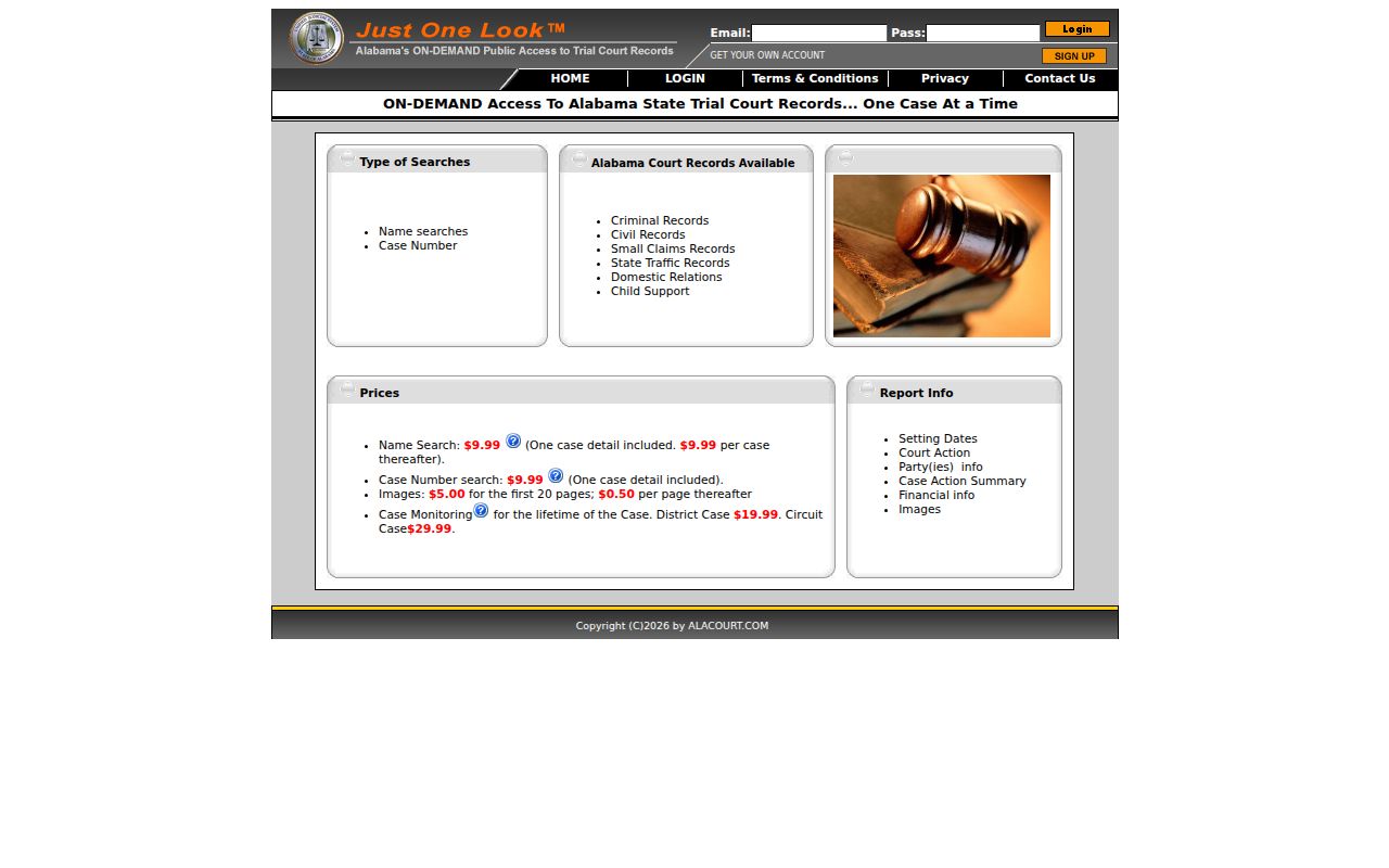 North Carolina eCourts access portal for traffic court records search